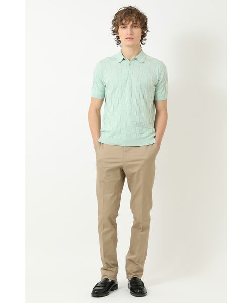 DAKS / ダックス その他 | JOHN SMEDLEY FOR DAKSコットン アイレットチェック襟付き半袖ニット | 詳細3