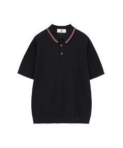 DAKS / ダックス その他 | JOHN SMEDLEY FOR DAKSコットン 配色ライン半袖ポロニット