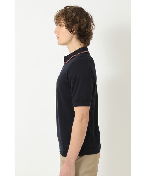 DAKS / ダックス その他 | JOHN SMEDLEY FOR DAKSコットン 配色ライン半袖ポロニット | 詳細1
