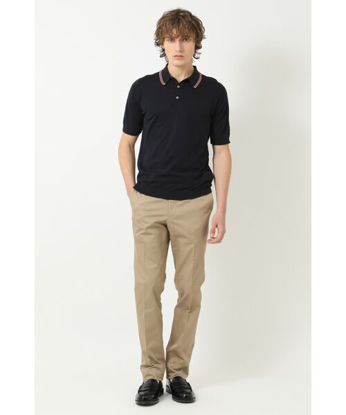 DAKS / ダックス その他 | JOHN SMEDLEY FOR DAKSコットン 配色ライン半袖ポロニット | 詳細3