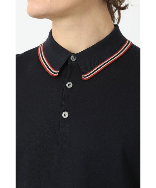 DAKS / ダックス その他 | JOHN SMEDLEY FOR DAKSコットン 配色ライン半袖ポロニット | 詳細4