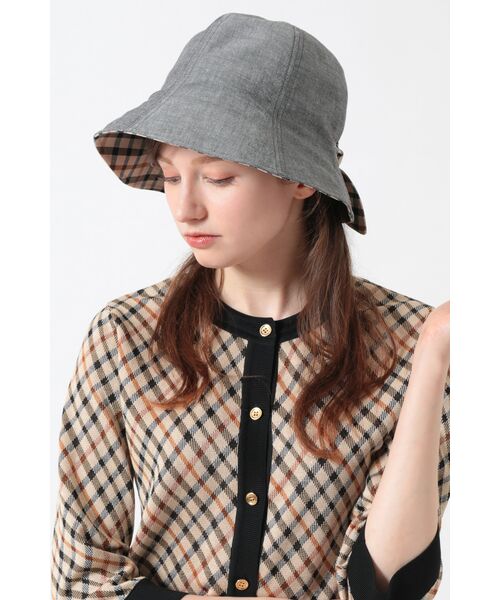 DAKS / ダックス その他 | 綿ポプリン ハウスチェックリボン チューリップハット | 詳細1