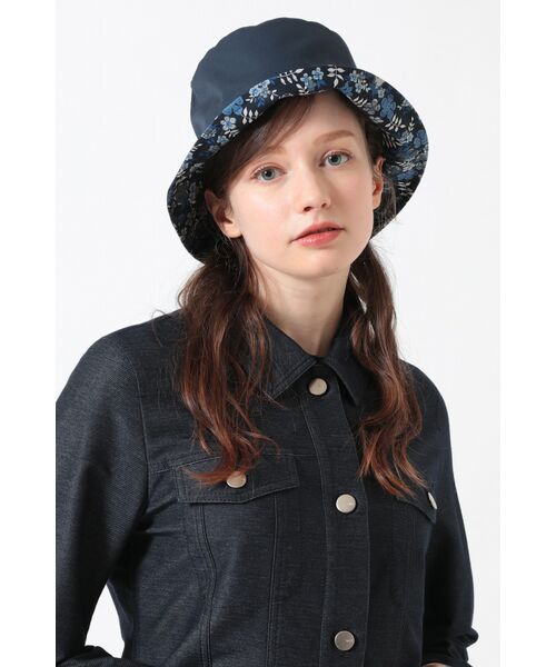 DAKS / ダックス その他 | 【リバティプリント】綿混リバーシブルハット（ネイビー）