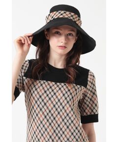 DAKS / ダックス その他 | 綿混ボイル ハウスチェックリボン チュールハット