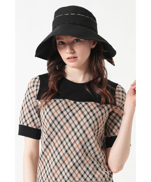 DAKS / ダックス その他 | 綿混ボイル ハウスチェックリボン チュールハット | 詳細4
