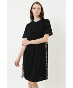 DAKS / ダックス ドレス | チェックプリントコンビワンピース