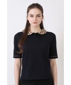 DAKS / ダックス その他トップス | チェック襟付きニット（半袖）