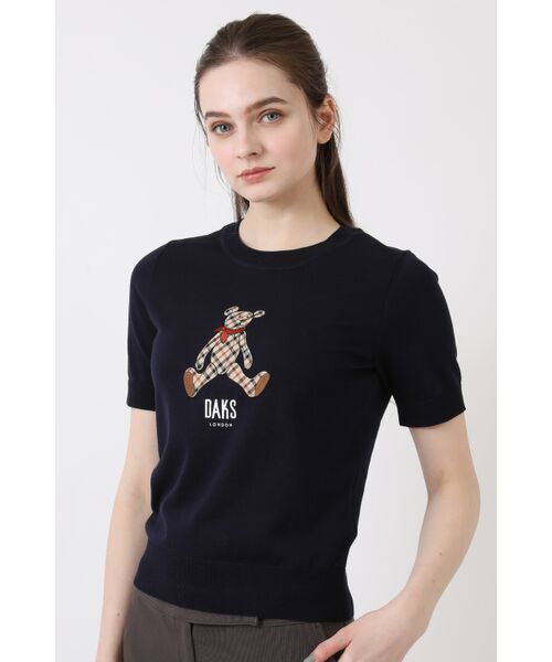 DAKS / ダックス その他 | ベアモチーフニット（半袖）（89/ネイビー）
