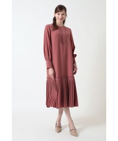 DAKS / ダックス ドレス | プリーツペプラムワンピース