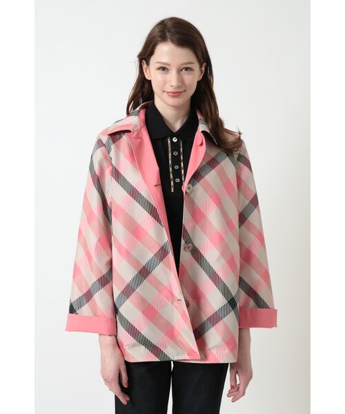 DAKS / ダックス その他アウター | リバーシブルショート丈ステンカラーコート(デザートローズ)