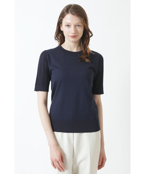 DAKS / ダックス その他トップス | オーガニックコットン ケーブルスリーブ プルオーバー（ネイビー）