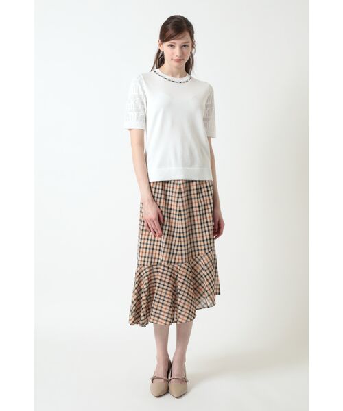 DAKS / ダックス その他トップス | ロゴ メッシュ スリーブ ニットプルオーバー | 詳細2
