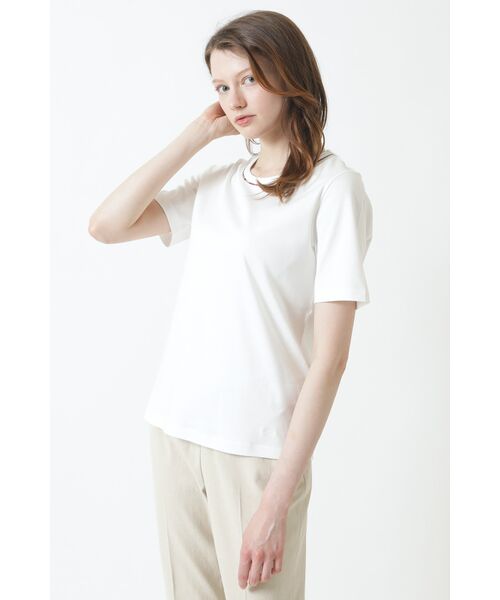 DAKS / ダックス その他トップス | LIBERTYプリント クルーネック Tシャツ（オフホワイト）