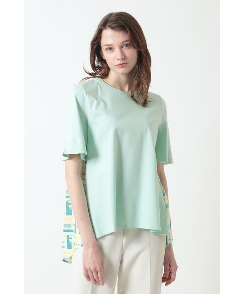 DAKS / ダックス その他トップス | チェック切替 デザインブラウス（ライトグリーン）