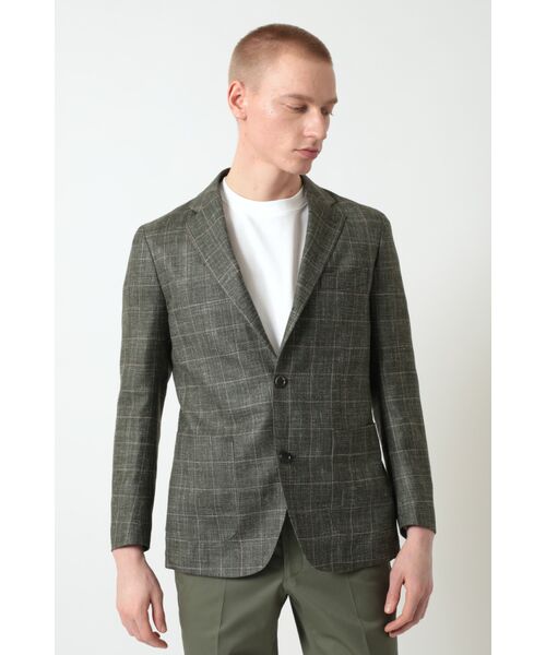 DAKS / ダックス その他アウター | ウインドペンチェックシルクブレンドジャケット（カーキ）