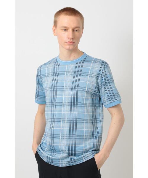 DAKS / ダックス その他トップス | イノベーションチェック 先染めTシャツ（ブルーベル）