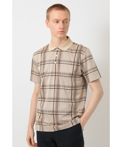 DAKS / ダックス その他トップス | イノベーションチェック 先染めポロシャツ（キャメル）