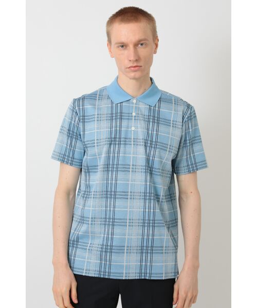 DAKS / ダックス その他トップス | イノベーションチェック 先染めポロシャツ（ブルーベル）