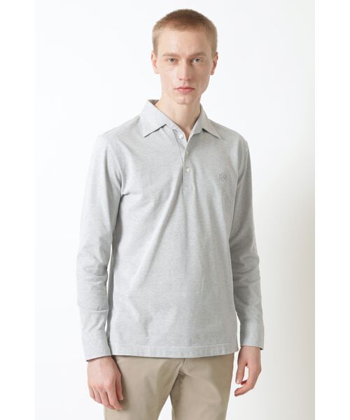 DAKS / ダックス その他トップス | クールマックス シャンブレー ポロ（シルバーグレー）