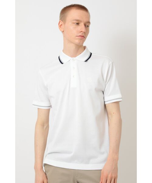 DAKS / ダックス その他トップス | スーピマコットン ラインリブ ポロシャツ（スノーホワイト）
