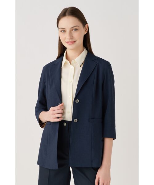 DAKS / ダックス その他アウター | ドライタッチポリエステル オーバーサイズシングルジャケット(ネイビー)