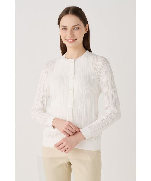 DAKS / ダックス その他トップス | コットンレーシーカーディガン（オフホワイト）