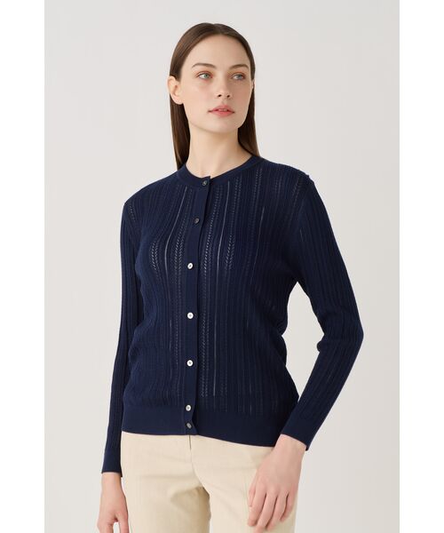 DAKS / ダックス その他トップス | コットンレーシーカーディガン（ネイビー）