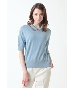 DAKS / ダックス その他 | John Smedley for DAKS ハウスストライプ襟付きトップス