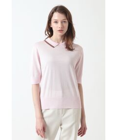 DAKS / ダックス その他 | John Smedley for DAKS ハウスストライプ襟付きトップス