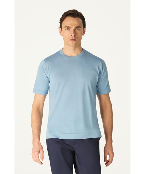 DAKS / ダックス その他 | John Smedley for DAKS ハウスストライプTシャツ（シーグラス）