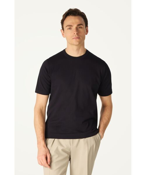 DAKS / ダックス その他 | John Smedley for DAKS ハウスストライプTシャツ（ネイビー）