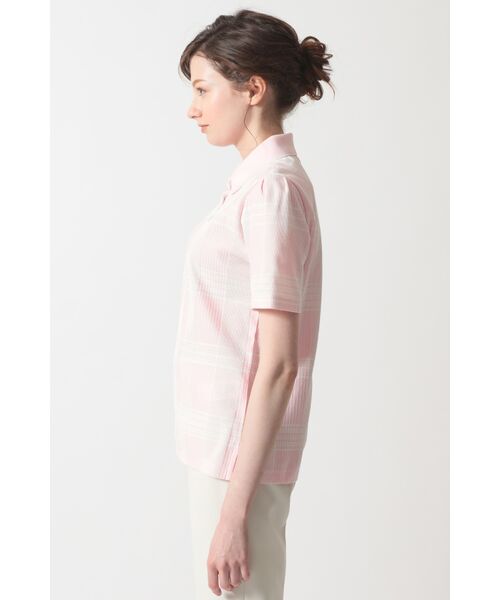 DAKS / ダックス  | [DAKS GOLF] チェックジャカード半袖カラーTシャツ | 詳細1