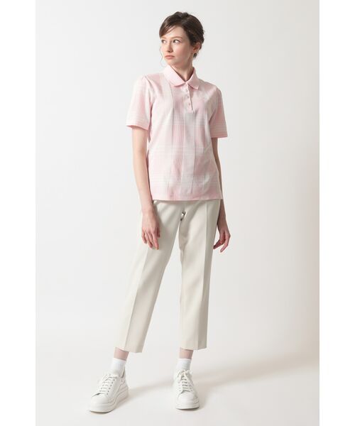 DAKS / ダックス  | [DAKS GOLF] チェックジャカード半袖カラーTシャツ | 詳細2