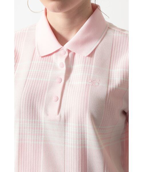 DAKS / ダックス  | [DAKS GOLF] チェックジャカード半袖カラーTシャツ | 詳細3