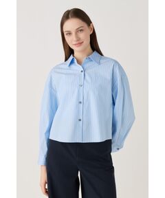 DAKS / ダックス シャツ・ブラウス | コットンストライプクロップドシャツ