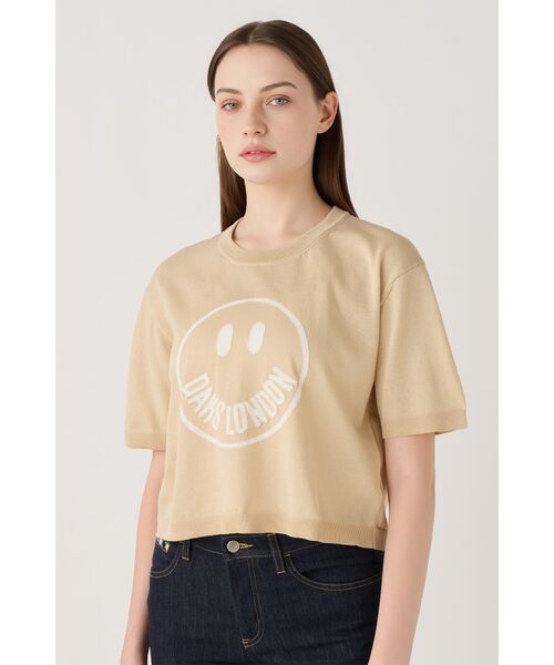 DAKS / ダックス その他トップス | エステルコットンスマイル半袖ニット（ベージュ）