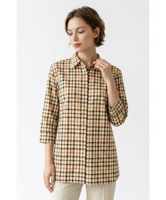DAKS / ダックス シャツ・ブラウス | 【2WAY】ハウスチェックカシュクール七分袖シャツ