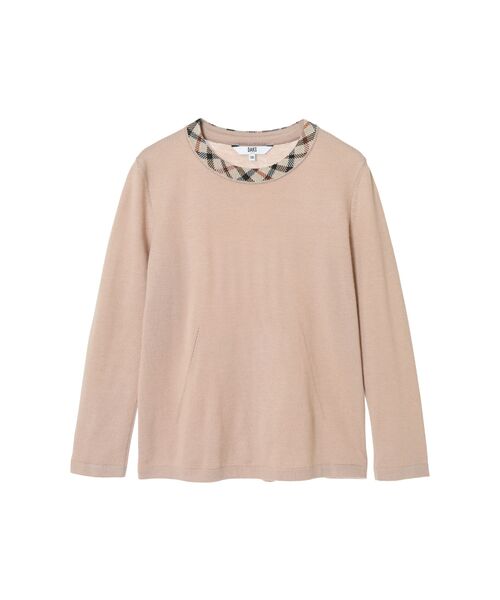 DAKS / ダックス その他トップス | 【ウォッシャブル】衿チェック柄 ニットプルオーバー | 詳細5