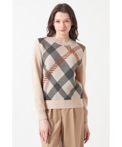 DAKS / ダックス その他トップス | 【保温保湿】メリノダブルビッグチェックプルオーバー