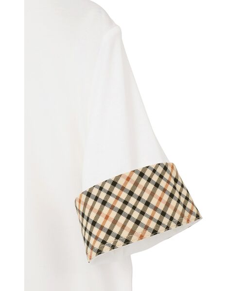 DAKS / ダックス その他トップス | ハウスチェックカフス5分袖Tシャツ | 詳細7