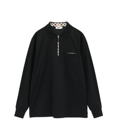DAKS / ダックス その他トップス | GIZA天竺 チェック前立て ジップアップポロシャツ