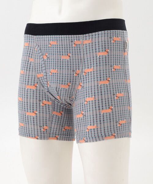 DAKS LONDON　アンダーウェア  / ダックス　ロンドン　アンダーウェア ボクサーパンツ・ブリーフ | 前開きロングボクサーブリーフ（チャコール）