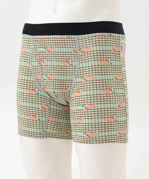 DAKS LONDON　アンダーウェア  / ダックス　ロンドン　アンダーウェア ボクサーパンツ・ブリーフ | 前開きロングボクサーブリーフ（グリーン）
