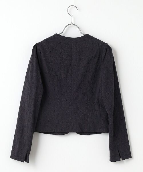 Dear Princess / ディア プリンセス ノーカラージャケット | TCストレッチジャガード　ノーカラージャケット | 詳細2