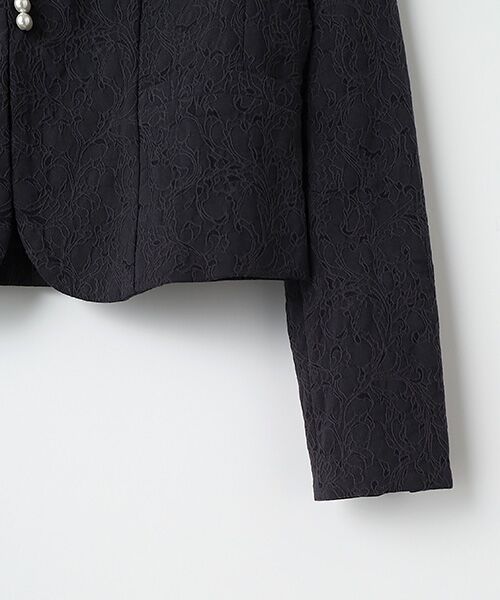 Dear Princess / ディア プリンセス ノーカラージャケット | TCストレッチジャガード　ノーカラージャケット | 詳細4