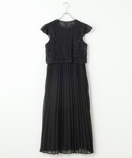 Dear Princess/ディア プリンセス レース×プリーツ ワンピース ブラック 9(38) Dear Princess/ディア プリンセス レース×プリーツ ワンピース ブラック 9(38)