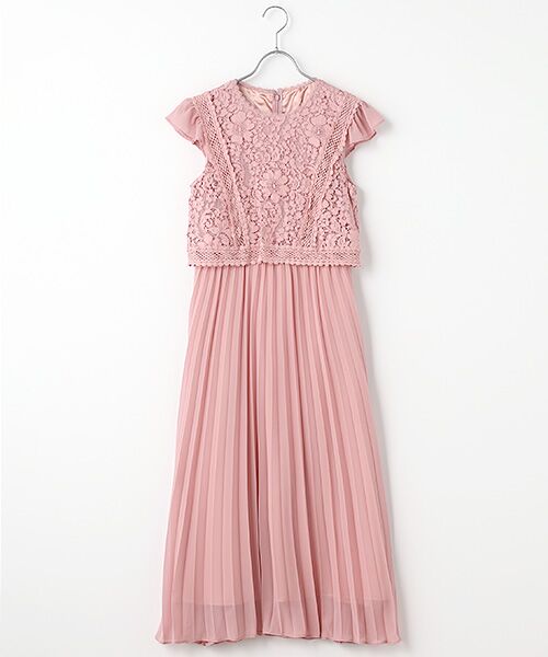 Dear Princess/ディア プリンセス レース×プリーツ ワンピース ピンク 9(38) Dear Princess/ディア プリンセス レース×プリーツ ワンピース ピンク 9(38)