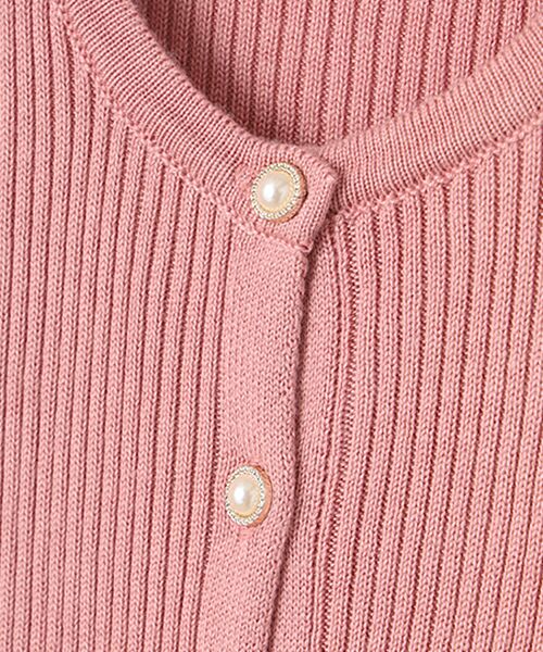 Dear Princess / ディア プリンセス カーディガン・ボレロ | パールボタン　リブカーディガン | 詳細2