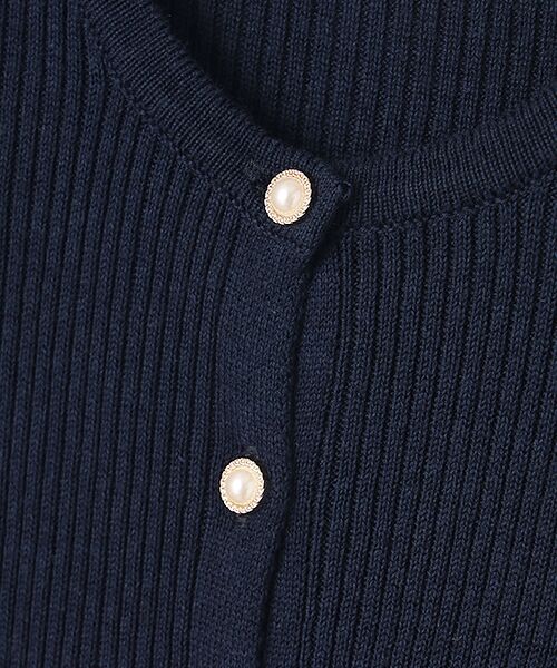 Dear Princess / ディア プリンセス カーディガン・ボレロ | パールボタン　リブカーディガン | 詳細3