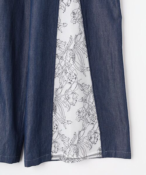 Dear Princess / ディア プリンセス デニムパンツ | レース切替　デニムフレアパンツ | 詳細3